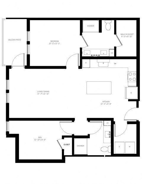 A12D-998 SF Floor Plan at AVE Phoenix Terra, Phoenix, Arizona